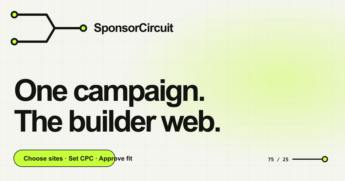 I got tired of buying tiny sponsorships one site at a time, so I built a curated ad network for the 